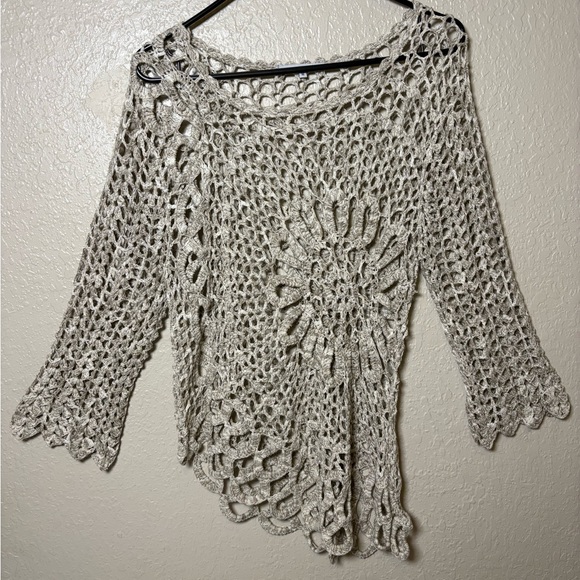 Tempo Paris Textured Knit Top in Cream - Picture 2 of 6